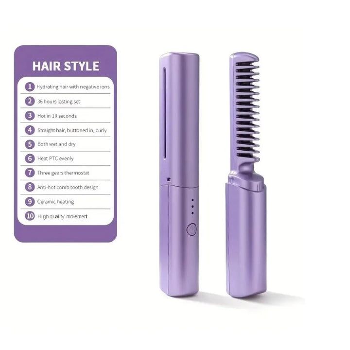 Peine alisador de cerámica 2 en 1: siempre listo para usar