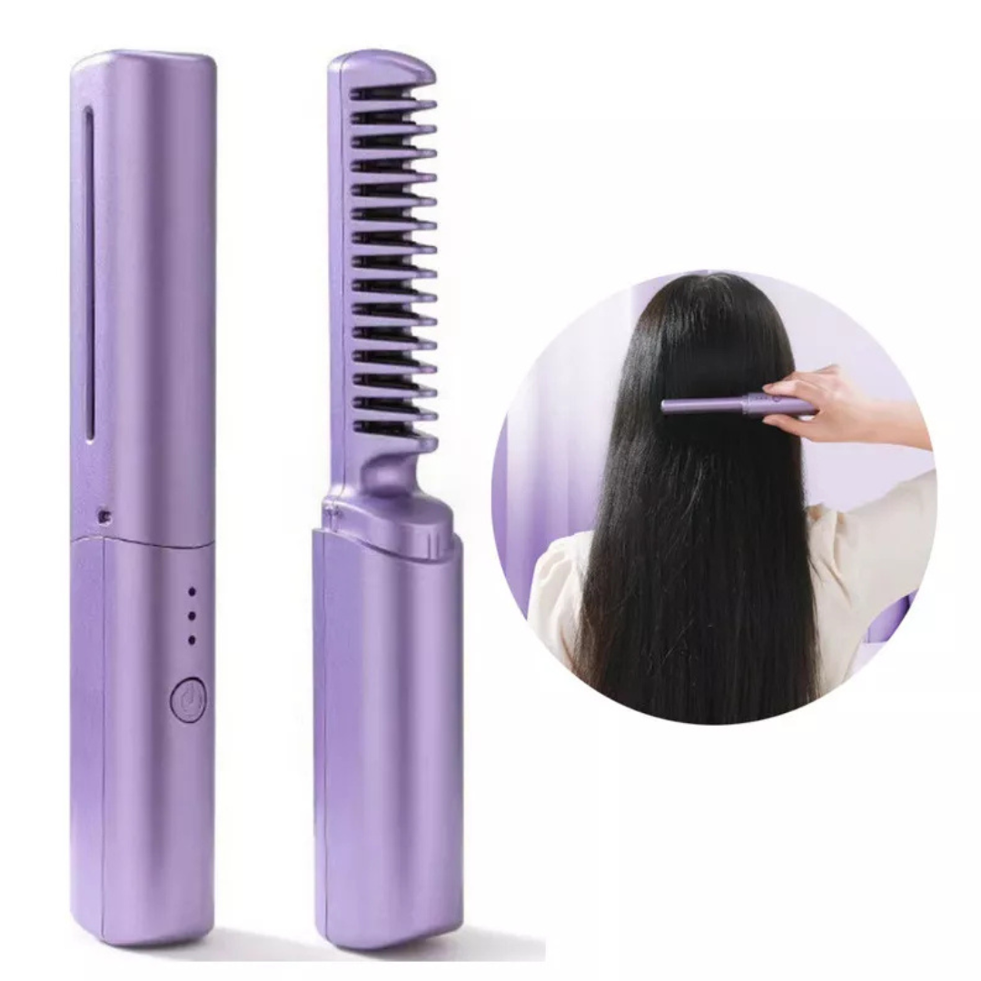 Peine alisador de cerámica 2 en 1: siempre listo para usar