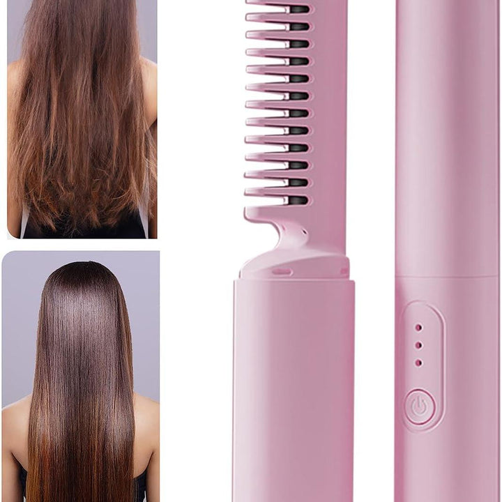 Peine alisador de cerámica 2 en 1: siempre listo para usar